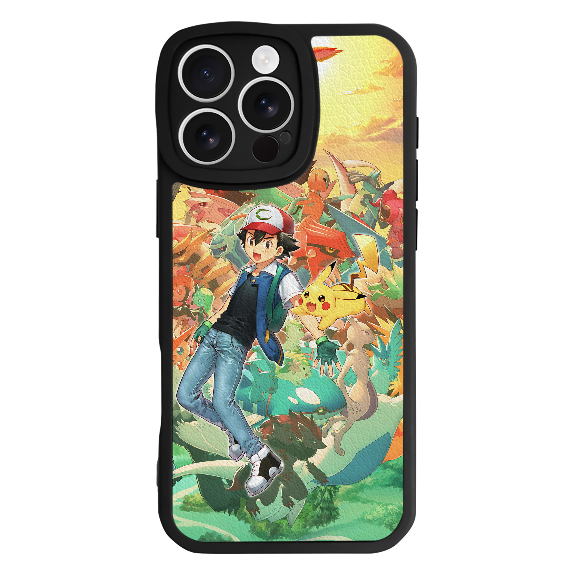（画像用） ポケットモンスター Pokémon 【iPhone 16シリーズ対応】シリコンスマホケース（レザー調） 材質：シリコン